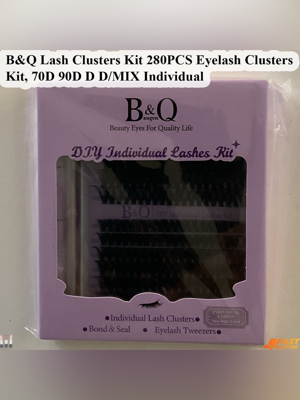 B&Q DIY Individual Lash Clusters Kit - Black